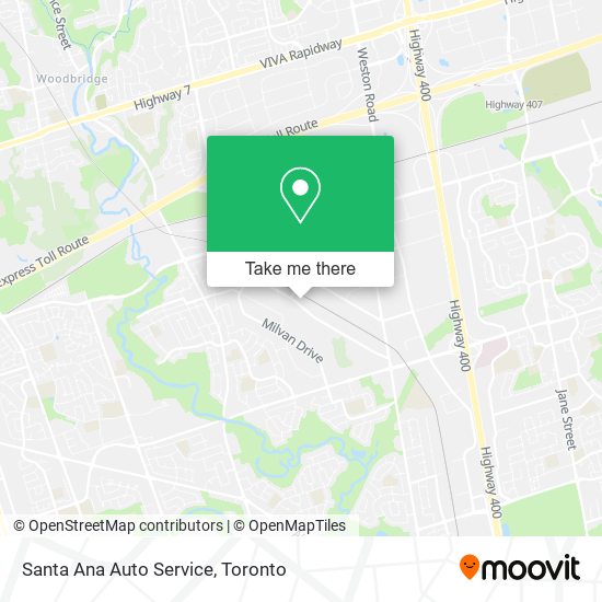 Santa Ana Auto Service map
