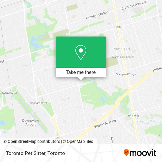 Toronto Pet Sitter map