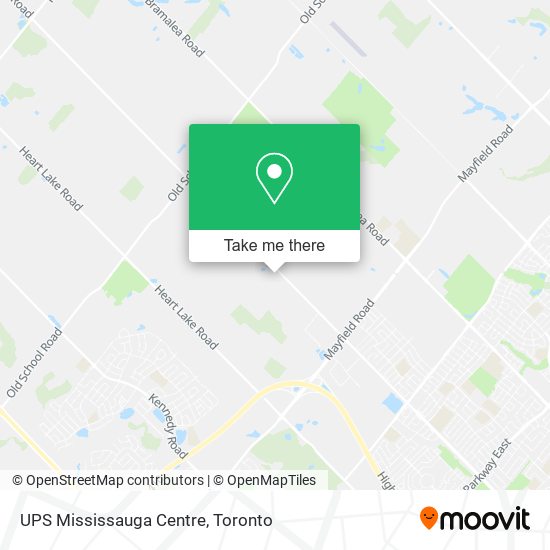 UPS Mississauga Centre map