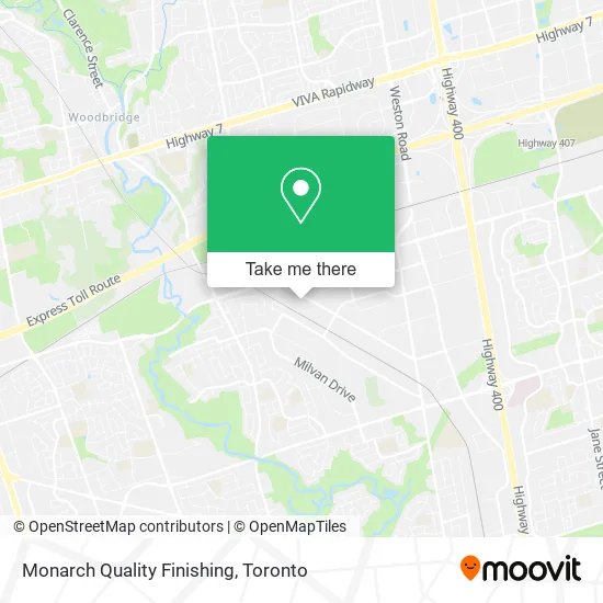 Monarch Quality Finishing map