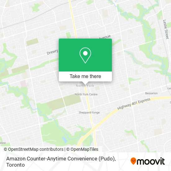 Amazon Counter-Anytime Convenience (Pudo) map