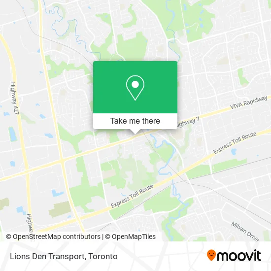 Lions Den Transport map