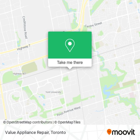 Value Appliance Repair map