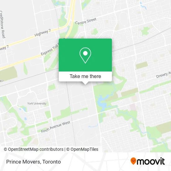 Prince Movers map