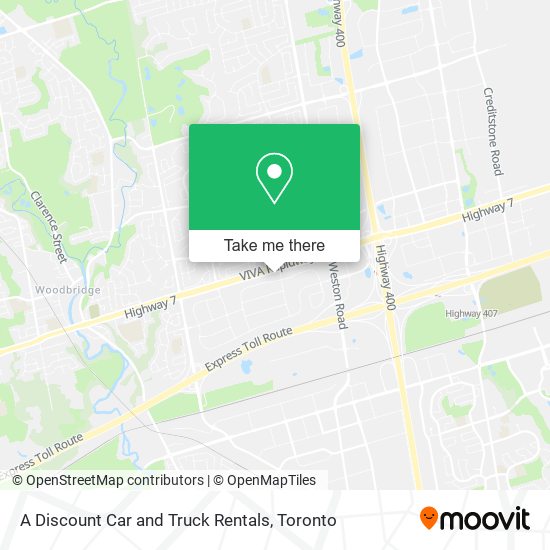 A Discount Car and Truck Rentals map