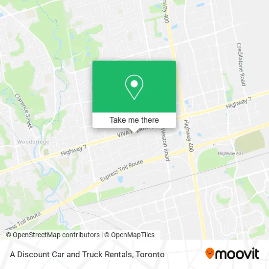 A Discount Car and Truck Rentals map