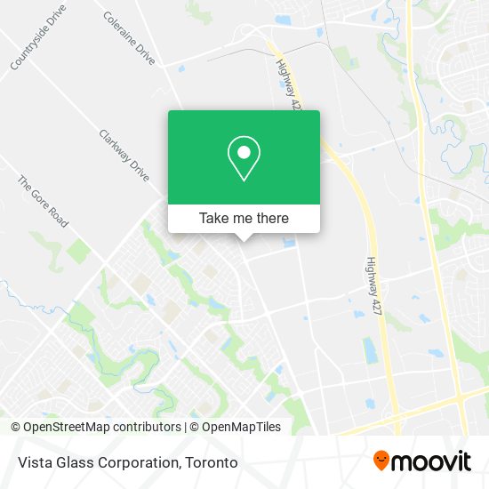 Vista Glass Corporation map