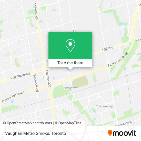 Vaughan Metro Smoke map