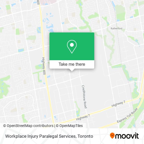 Workplace Injury Paralegal Services map