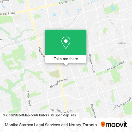 Monika Starova Legal Services and Notary map