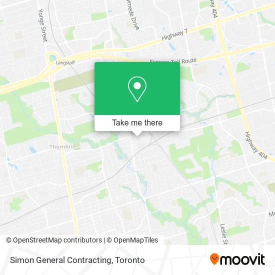 Simon General Contracting map