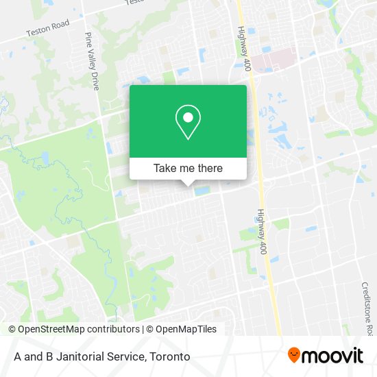 A and B Janitorial Service map