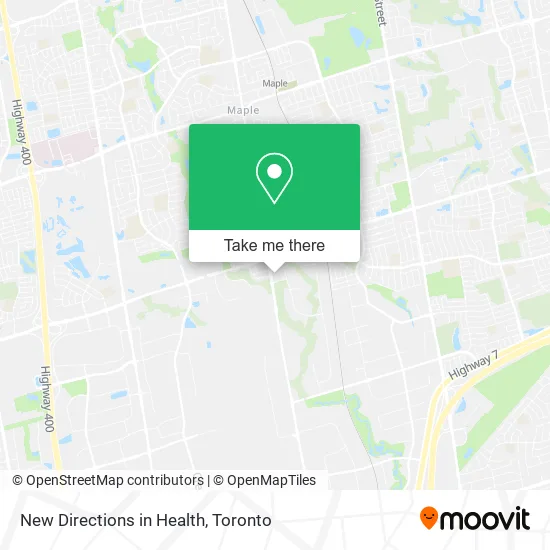 New Directions in Health map