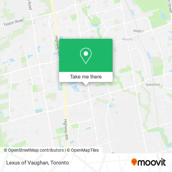 Lexus of Vaughan map