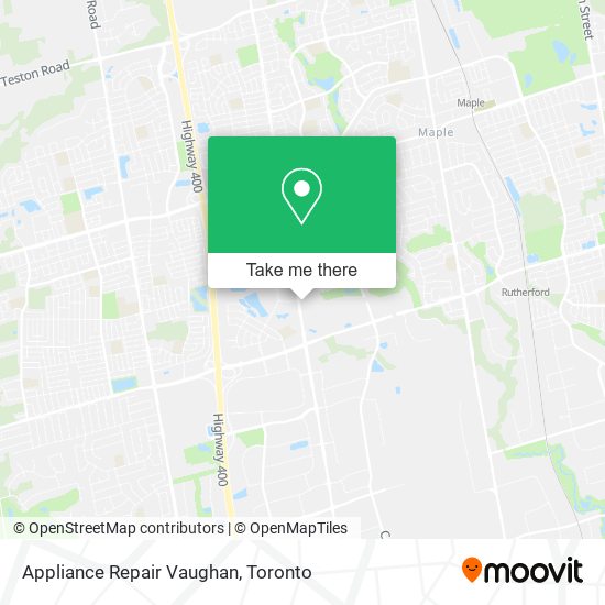 Appliance Repair Vaughan map