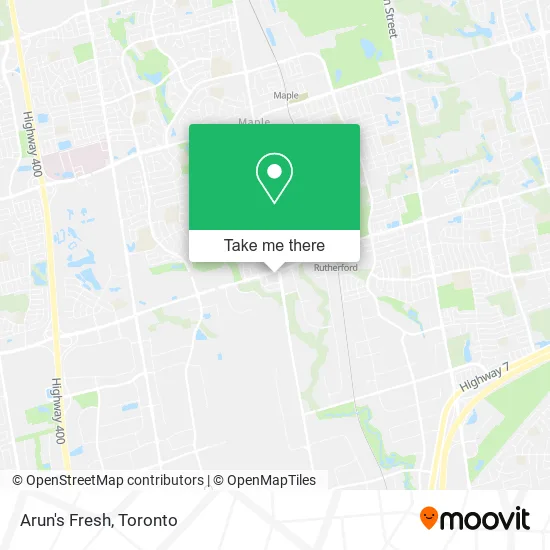 Arun's Fresh map