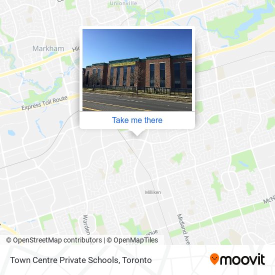 Town Centre Private Schools map