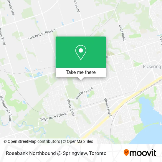 Rosebank Northbound @ Springview map