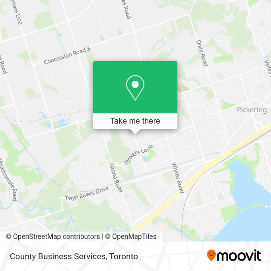 County Business Services map
