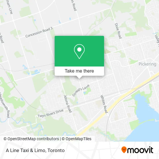 A Line Taxi & Limo map