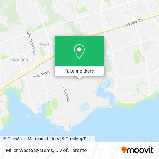 Miller Waste Systems, Div of map