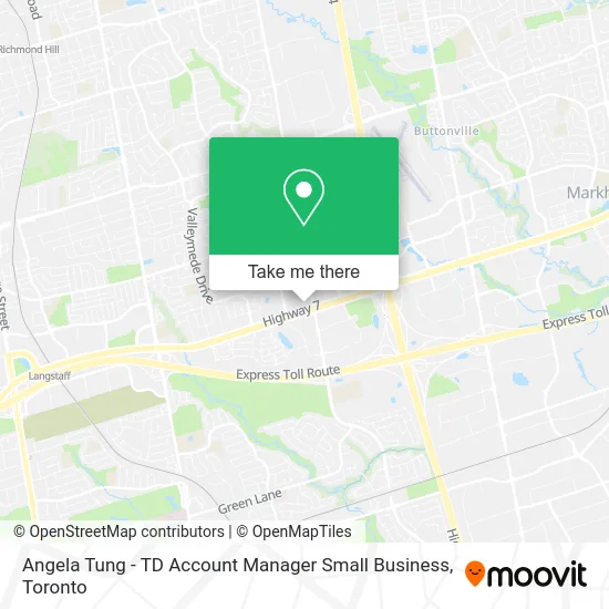 Angela Tung - TD Account Manager Small Business map