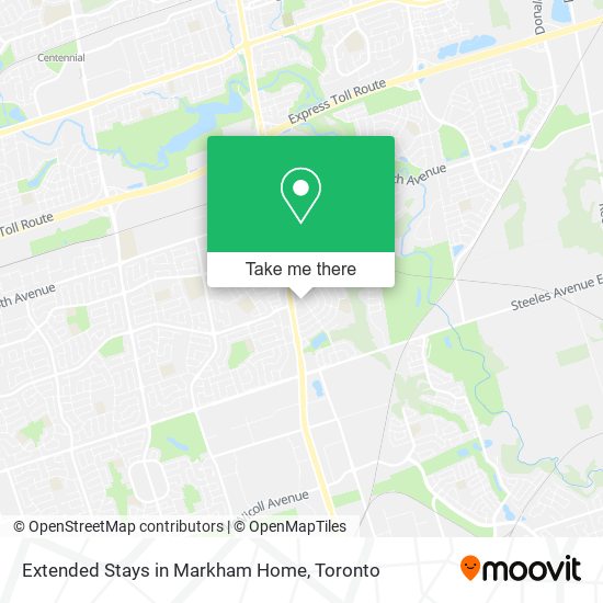 Extended Stays in Markham Home map