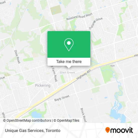 Unique Gas Services map