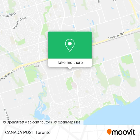 CANADA POST map