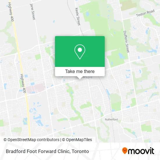 Bradford Foot Forward Clinic map