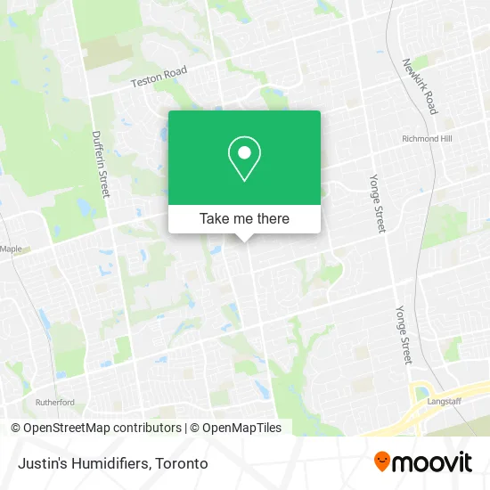 Justin's Humidifiers map