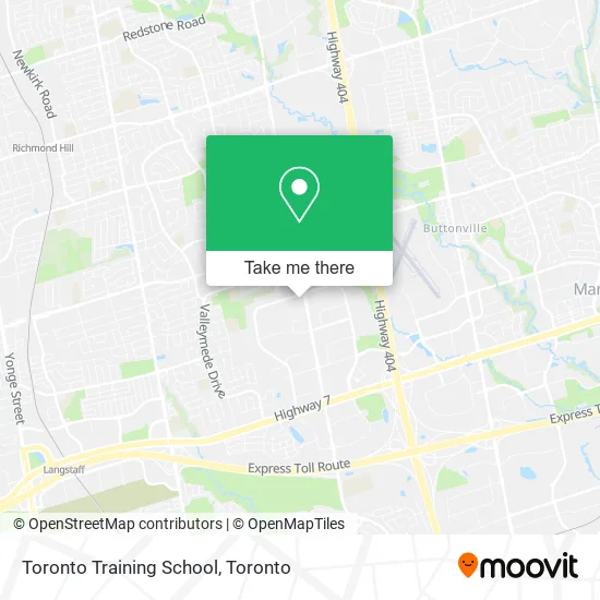 Toronto Training School map