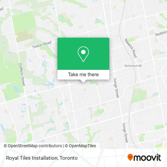 Royal Tiles Installation map