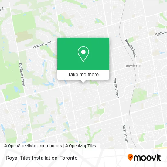 Royal Tiles Installation map