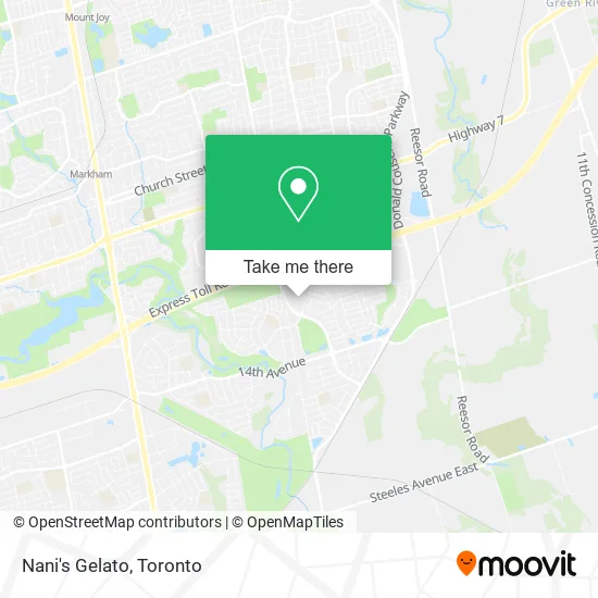 Nani's Gelato map