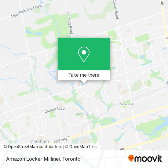Amazon Locker-Milliner map