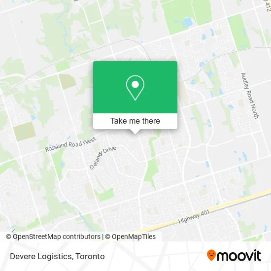 Devere Logistics map
