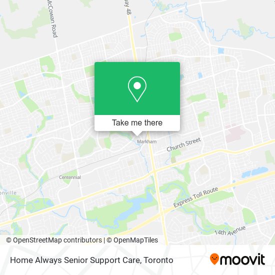 Home Always Senior Support Care map