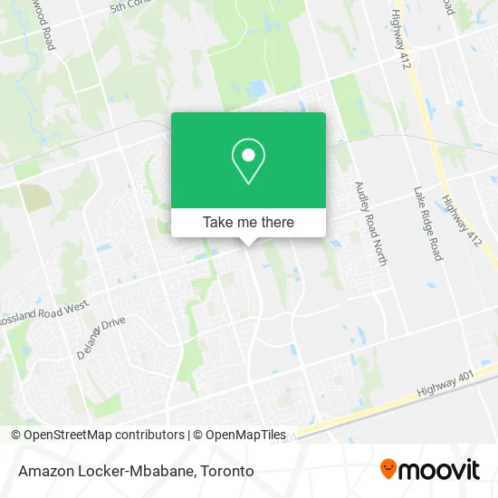 Amazon Locker-Mbabane map