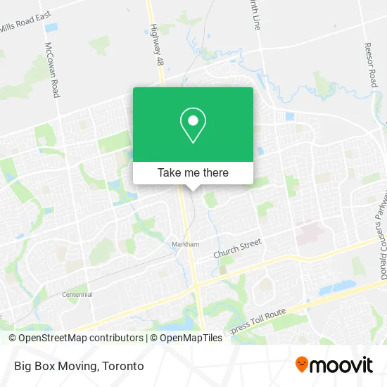 Big Box Moving map