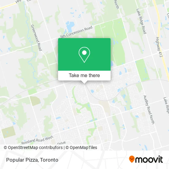 Popular Pizza map