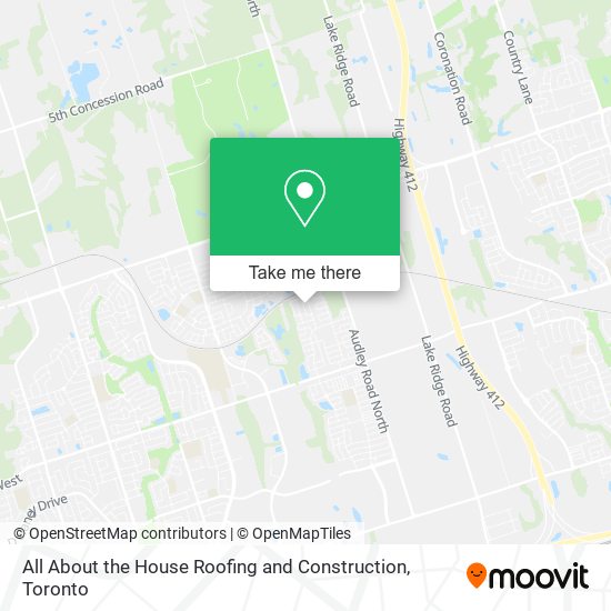 All About the House Roofing and Construction map
