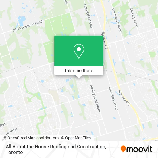 All About the House Roofing and Construction map