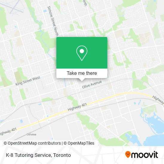 K-8 Tutoring Service map