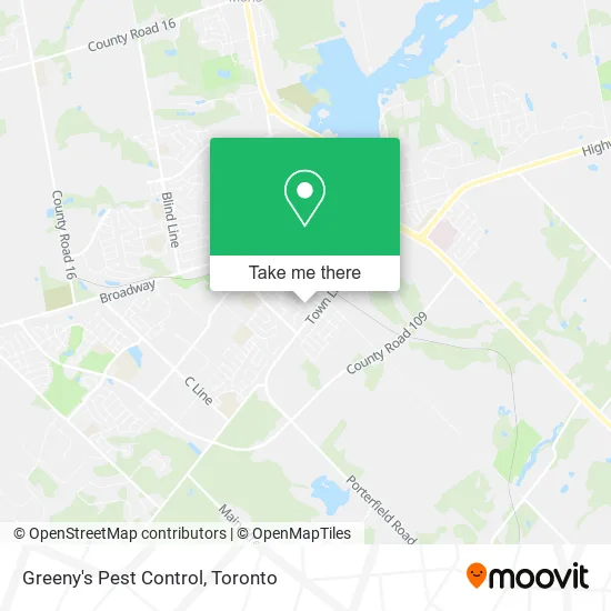 Greeny's Pest Control map