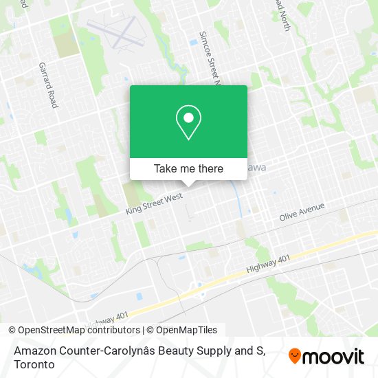 Amazon Counter-Carolynâs Beauty Supply and S map