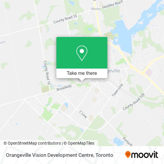 Orangeville Vision Development Centre map