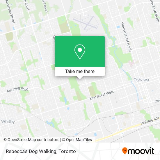Rebecca's Dog Walking map