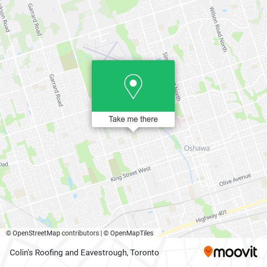 Colin's Roofing and Eavestrough map