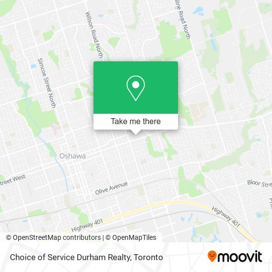 Choice of Service Durham Realty map